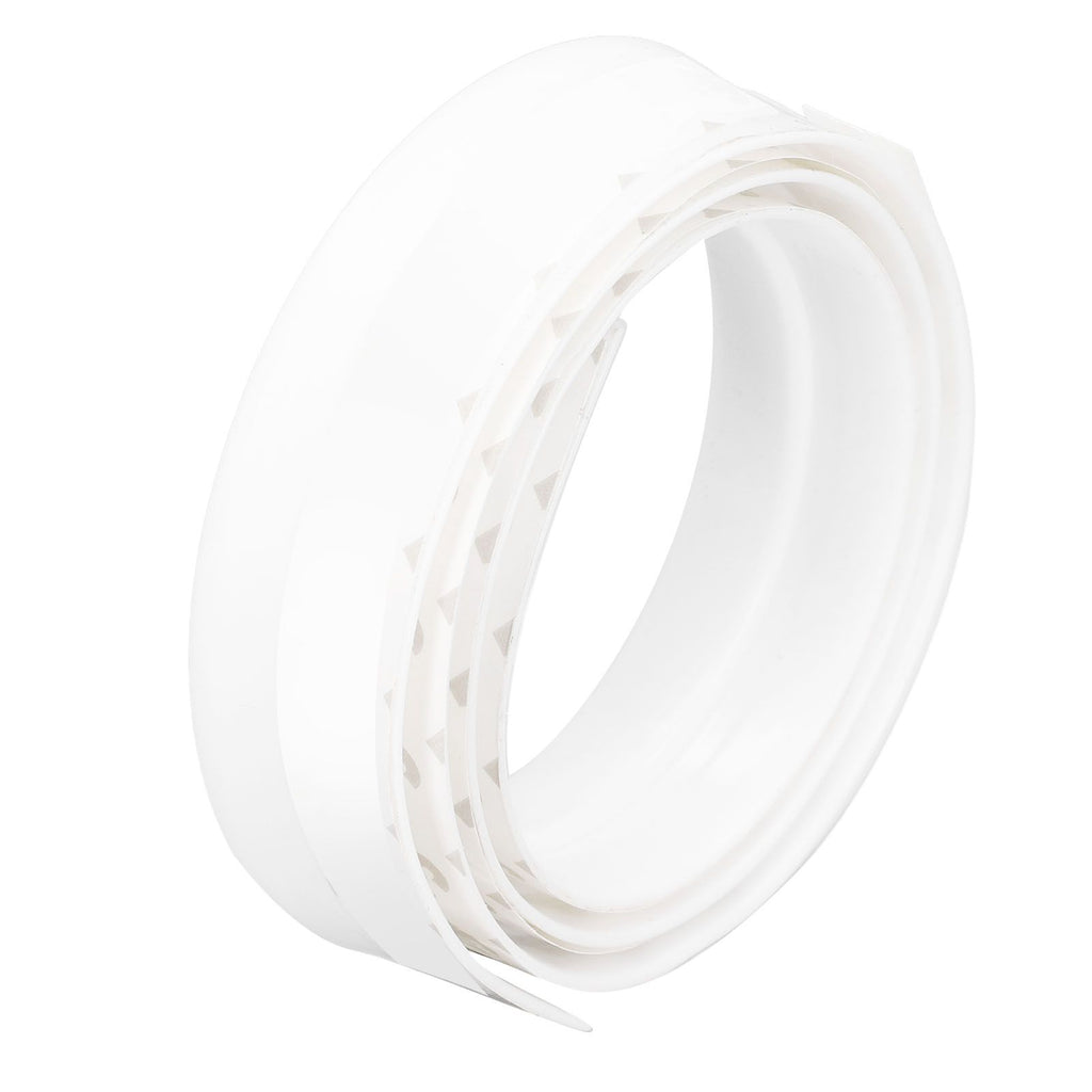 Door Soundproofing 28mm/1.1in Round Hole Silicone Protective Durable Replaceable Lightweight Sealer Strip for RoomWhite