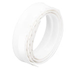 Door Soundproofing 28mm/1.1in Round Hole Silicone Protective Durable Replaceable Lightweight Sealer Strip for RoomWhite