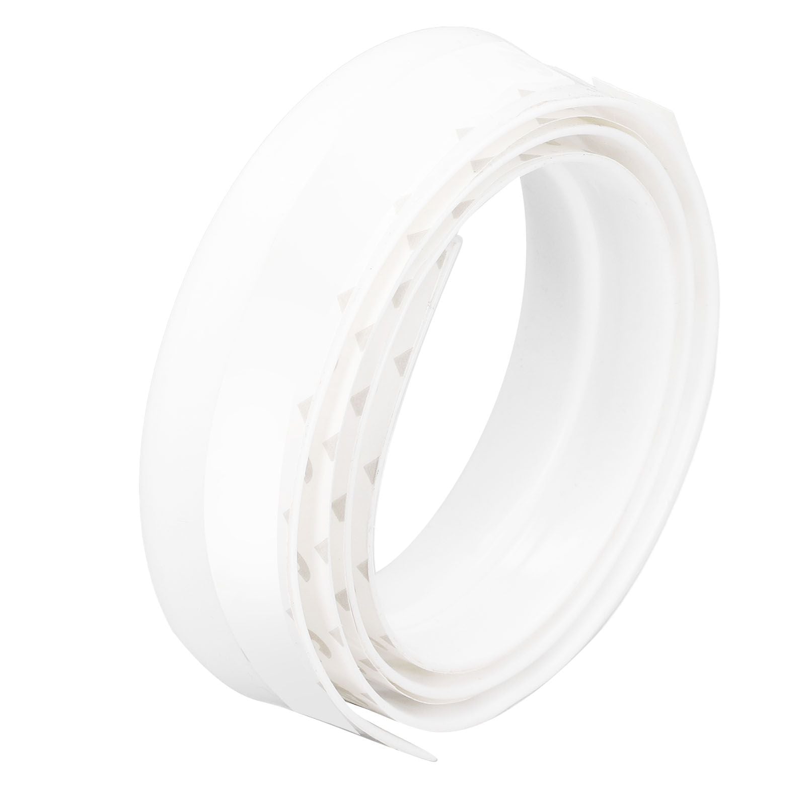 Door Soundproofing 28mm/1.1in Round Hole Silicone Protective Durable Replaceable Lightweight Sealer Strip for RoomWhite
