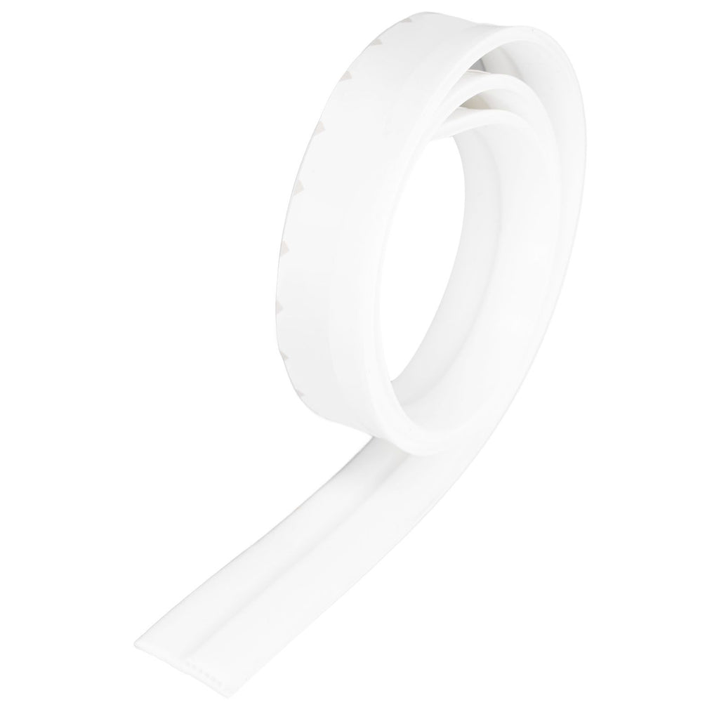 Door Soundproofing 28mm/1.1in Round Hole Silicone Protective Durable Replaceable Lightweight Sealer Strip for RoomWhite