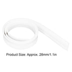 Door Soundproofing 28mm/1.1in Round Hole Silicone Protective Durable Replaceable Lightweight Sealer Strip for RoomWhite