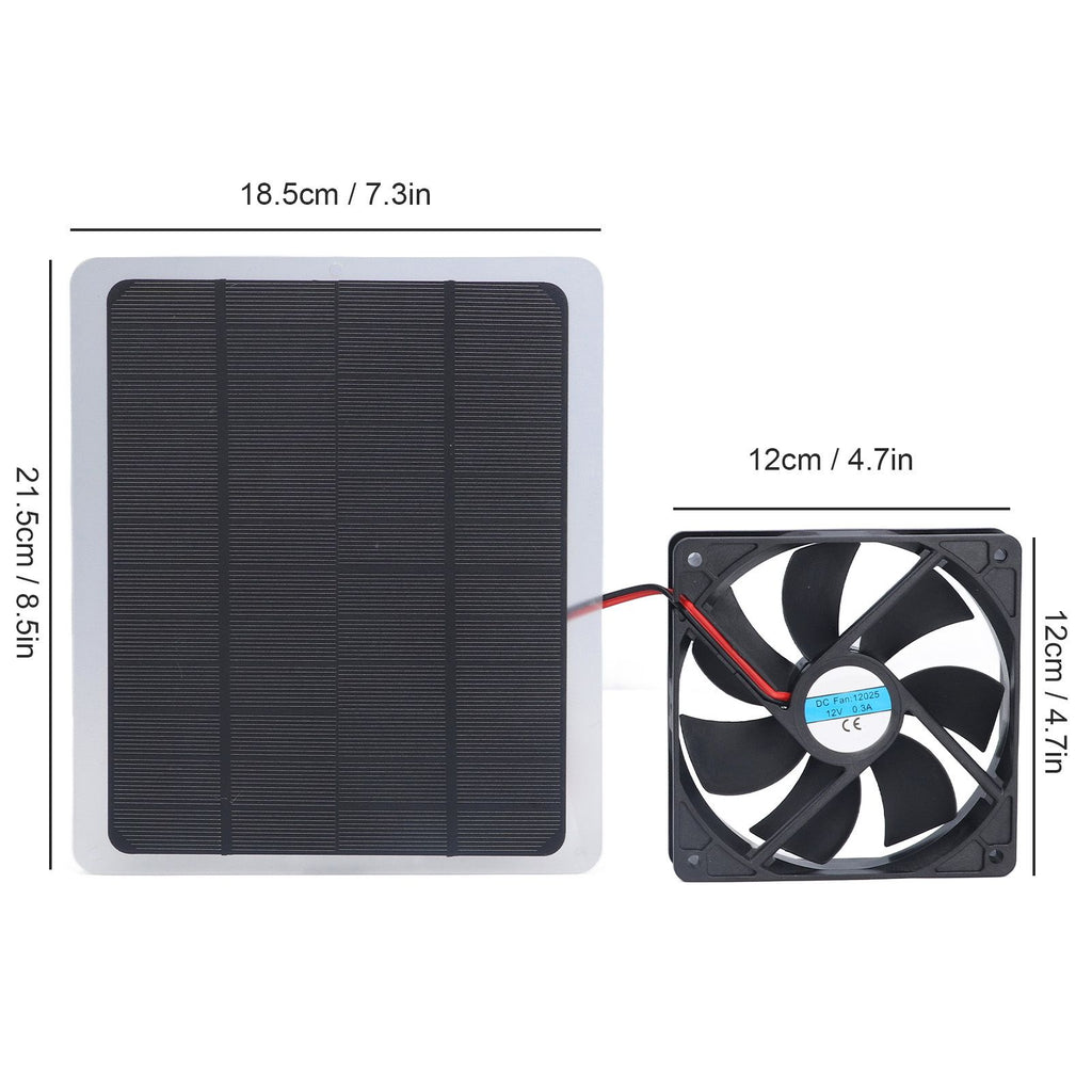 Solar Fan 10W 12V Effective Deodorization Energy Saving Portable USB Solar Exhaust Fan for Pet Houses RV Greenhouses