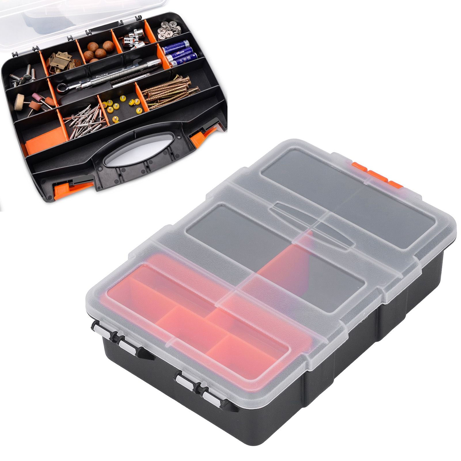 Parts Box Classification Grid Storage Box PVC Components Parts Tool Organizer for Hardware Fitting