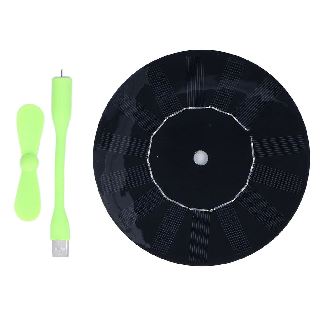 Small USB Car Fan Multifunction Round Monocrystalline Silicone Solar Powered Car Exhaust Fan 5W