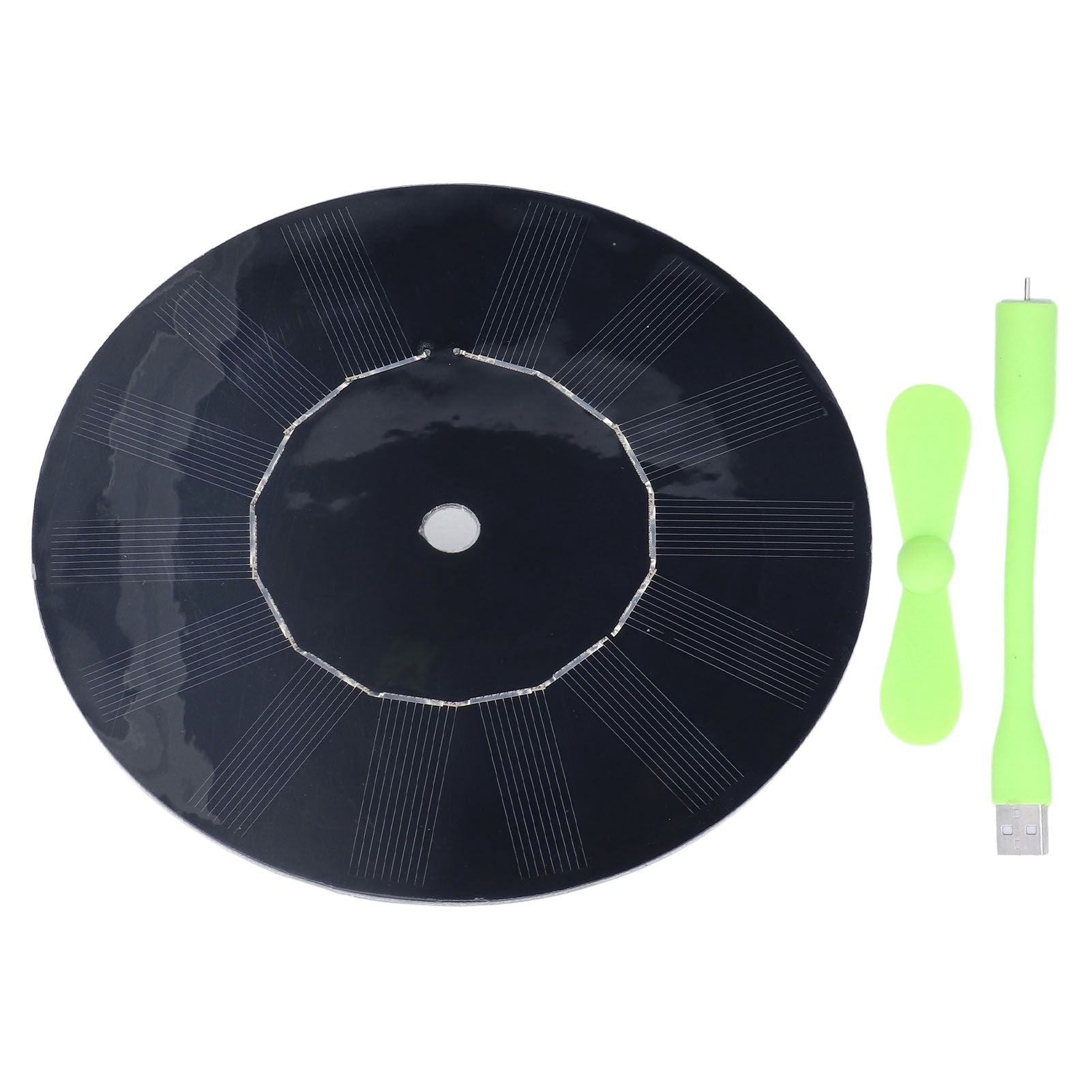 Small USB Car Fan Multifunction Round Monocrystalline Silicone Solar Powered Car Exhaust Fan 5W