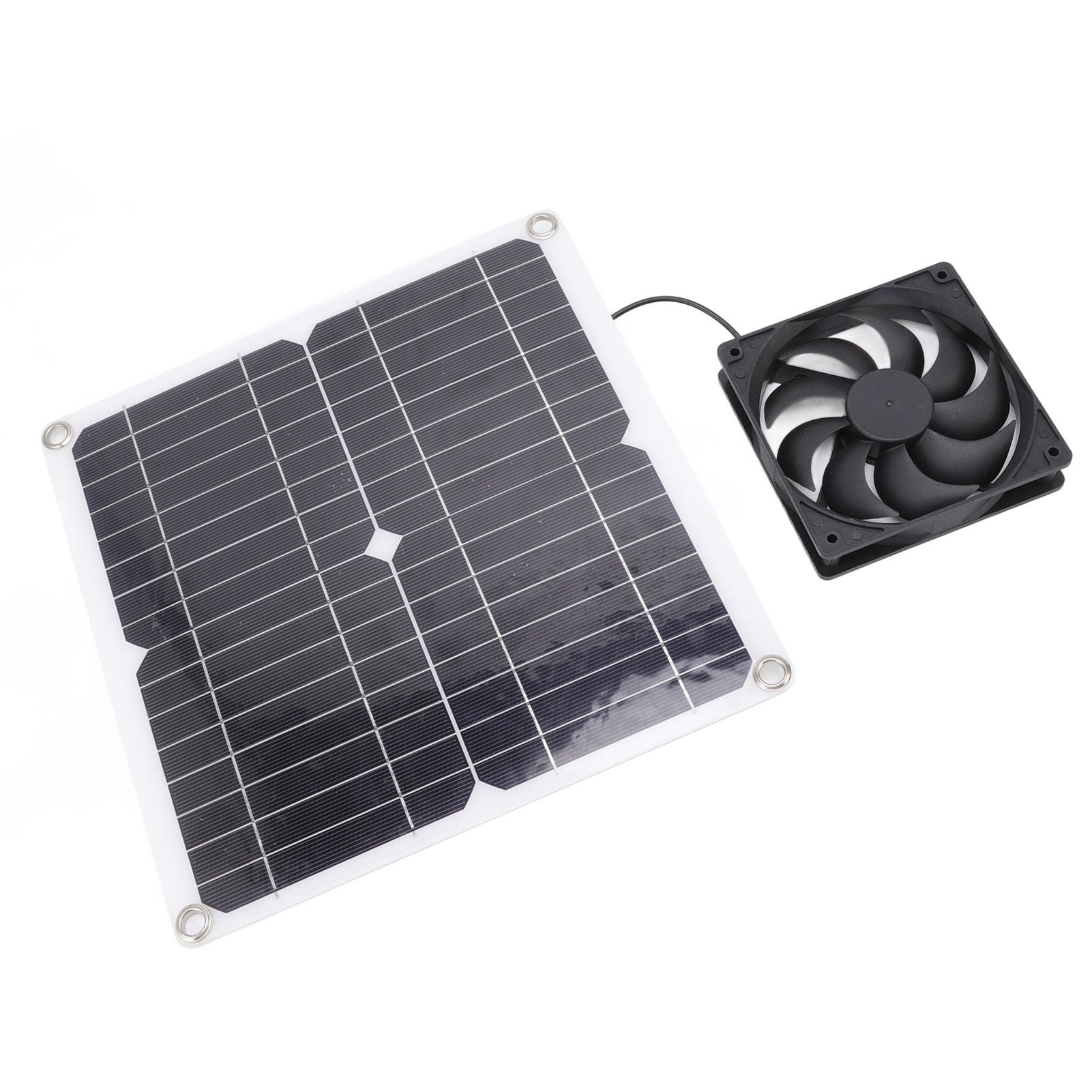 Solar Panel Fan Lightweight Portable Solar Powered Fan Kit for Cars RVs Travel Home 12W