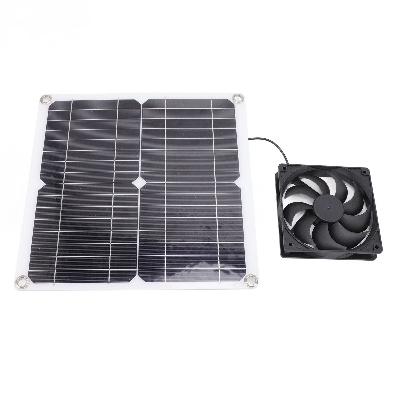 Solar Panel Fan Lightweight Portable Solar Powered Fan Kit for Cars RVs Travel Home 12W