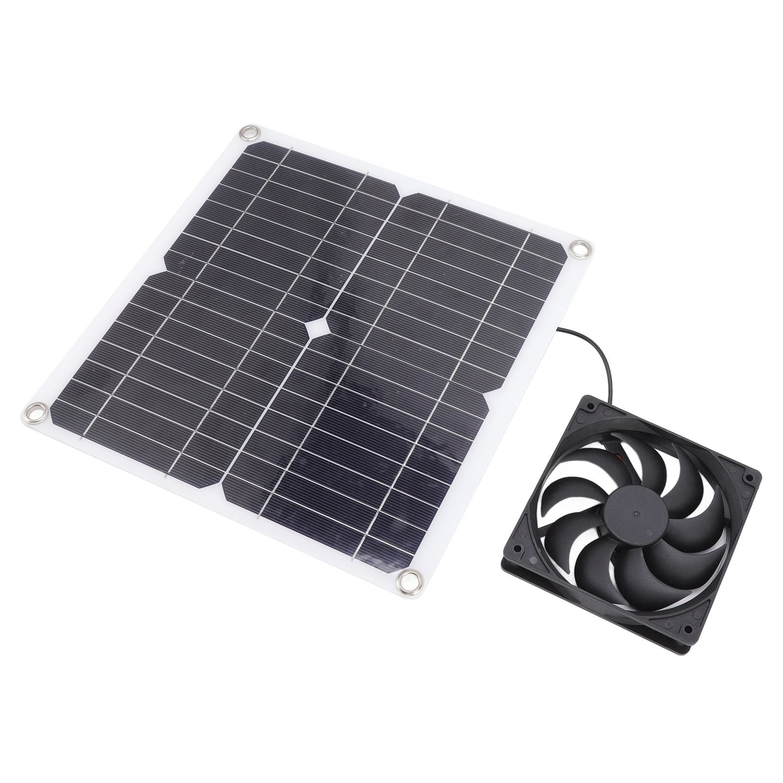 Solar Panel Fan Lightweight Portable Solar Powered Fan Kit for Cars RVs Travel Home 12W