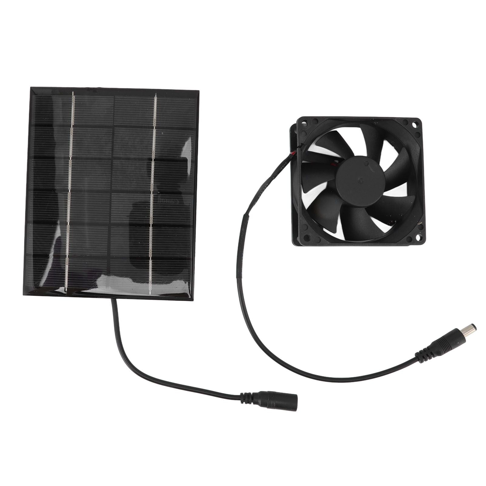 Solar Panel Fan Exhaust Air Ventilation Heat Dissipation Tool for Greenhouse Shed