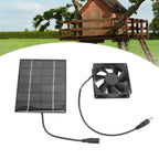 Solar Panel Fan Exhaust Air Ventilation Heat Dissipation Tool for Greenhouse Shed