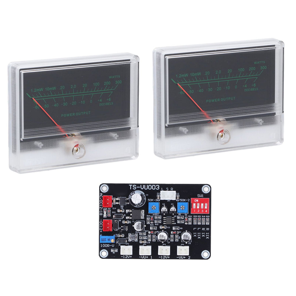 VU Meter Driver Board High Precise Adjustment Power Amplifier DB Meter with Backlit for DIY