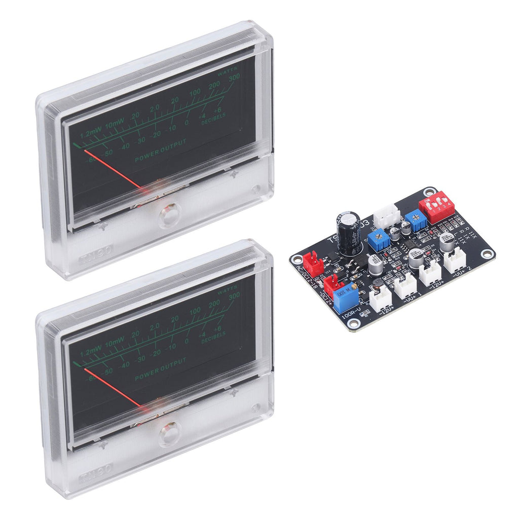 VU Meter Driver Board High Precise Adjustment Power Amplifier DB Meter with Backlit for DIY