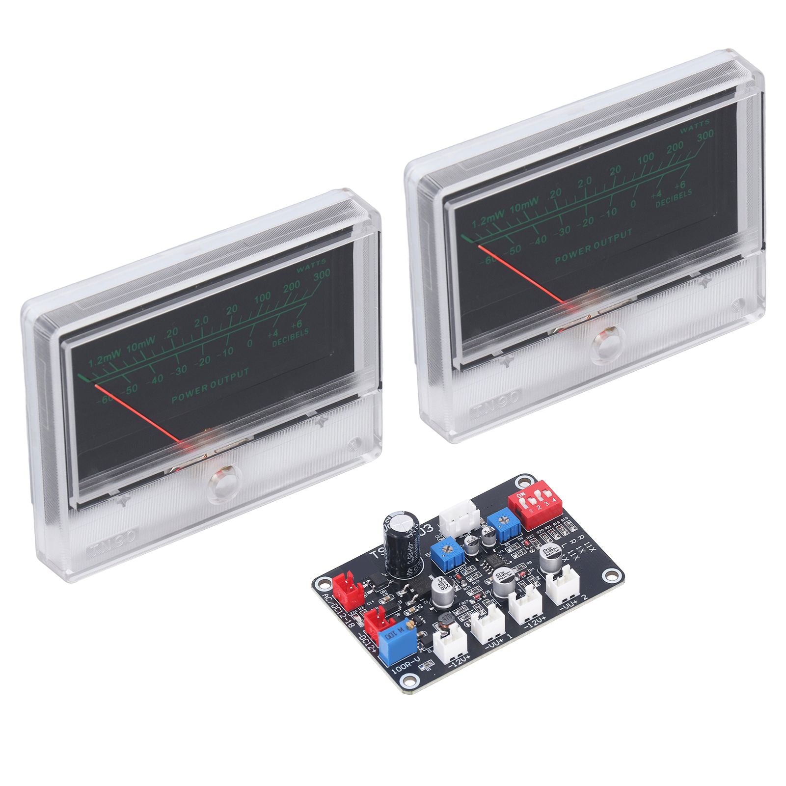 VU Meter Driver Board High Precise Adjustment Power Amplifier DB Meter with Backlit for DIY