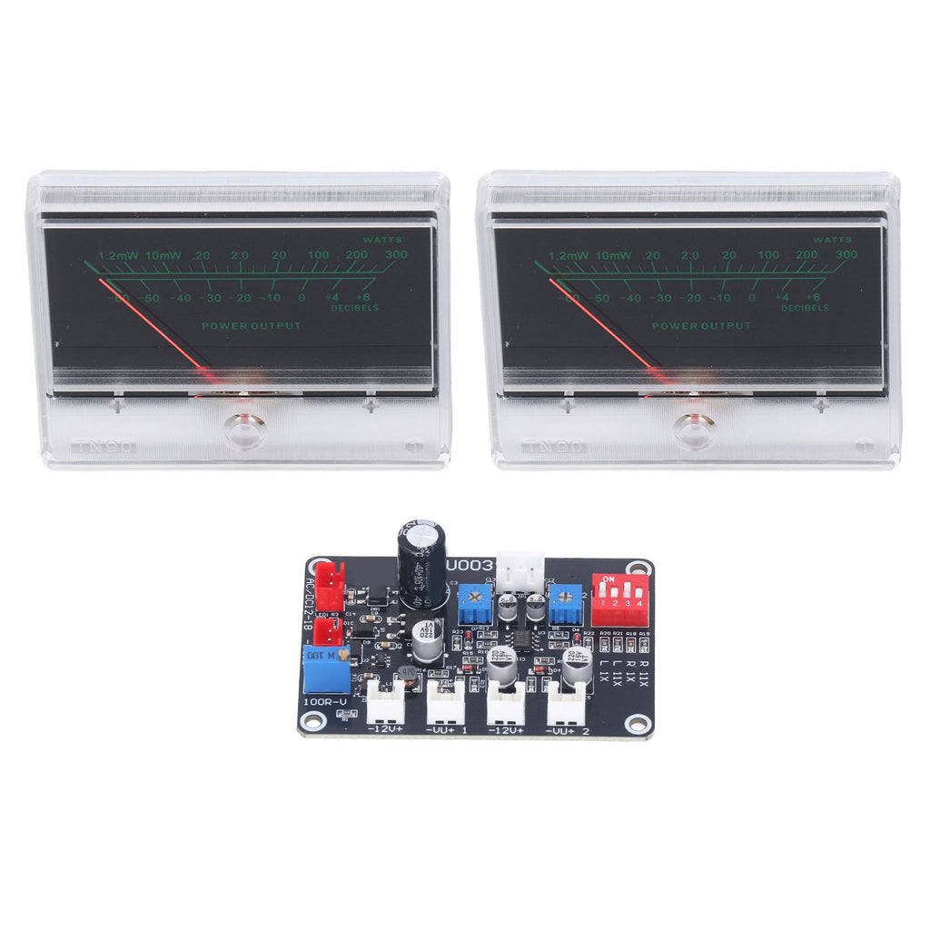 VU Meter Driver Board High Precise Adjustment Power Amplifier DB Meter with Backlit for DIY