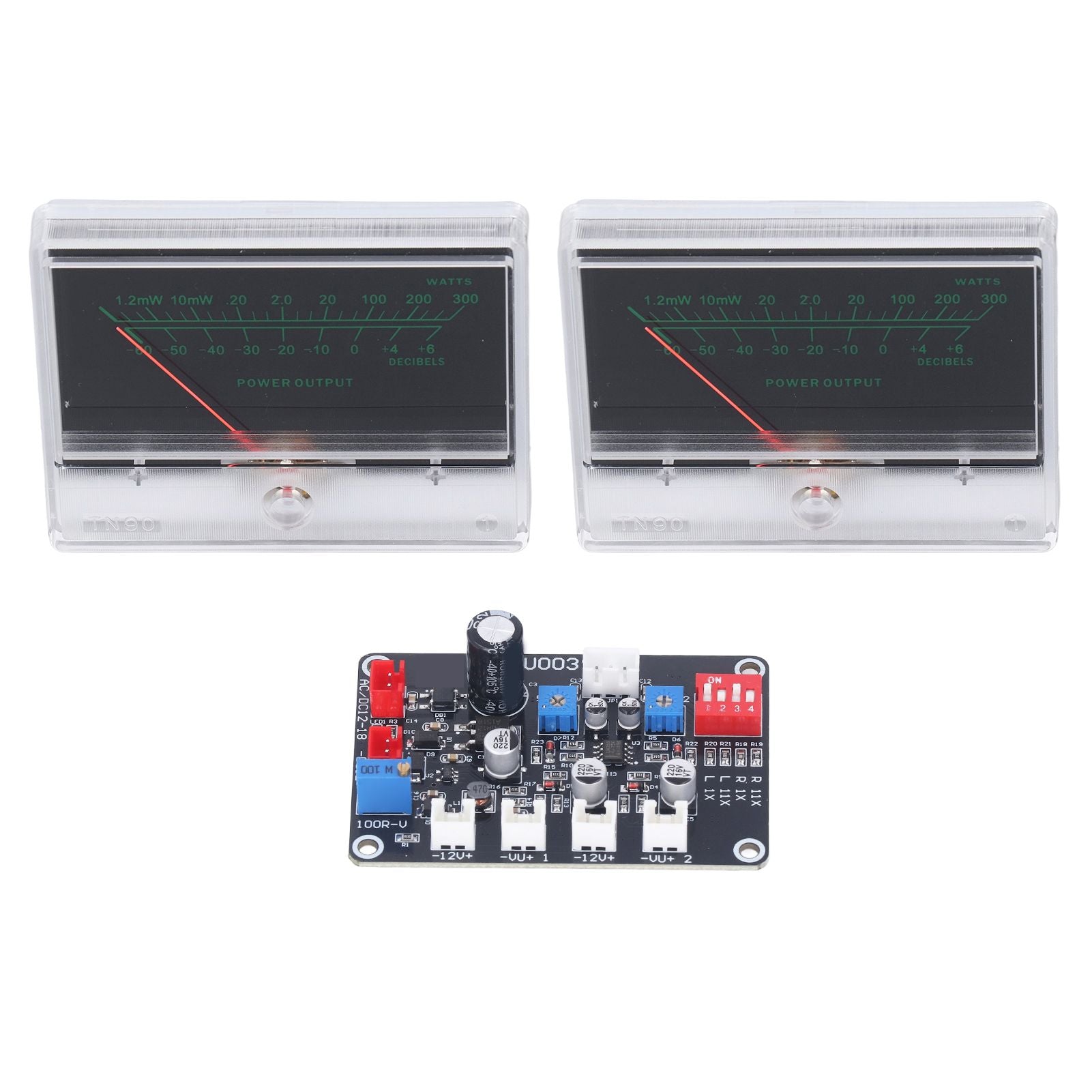VU Meter Driver Board High Precise Adjustment Power Amplifier DB Meter with Backlit for DIY