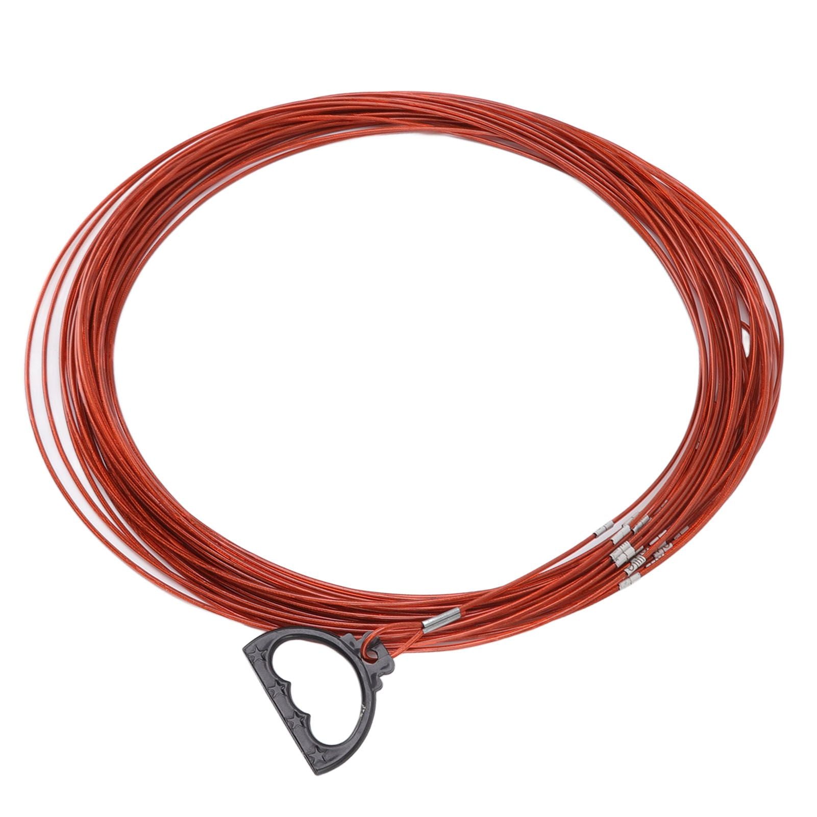 Steel Wire Measuring Rope Plastic Coated Construction Site Measuring Rope with Pull Ring for Railway Farmland 30m/98.4ft