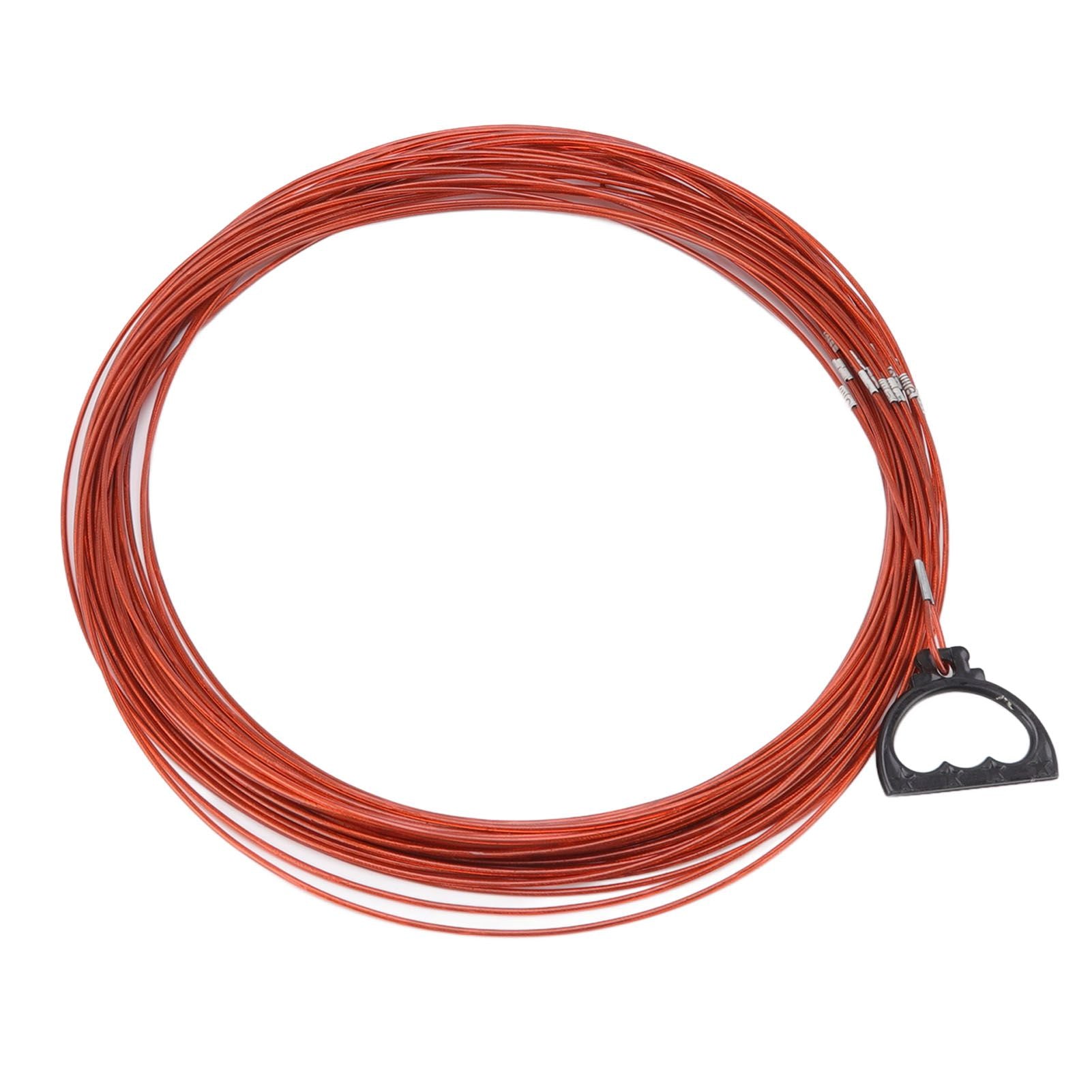 Steel Wire Measuring Rope Plastic Coated Construction Site Measuring Rope with Pull Ring for Railway Farmland 30m/98.4ft