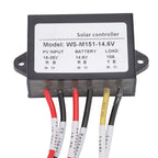 MPPT Solar Controller 150W 10A Photosensitive Night Load Output Solar Panel Controller for Street Lamp 14.6V