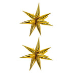 24Pcs Aluminum Foil Balloons Set Explosion Star Balloons for Wedding Celebration Holiday Party Arrangement Decoration