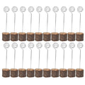 20Pcs Premium Wood Place Card Holders with Swirl Wire Name Cards Photo Holders for Wedding Birthday Festival