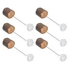 20Pcs Premium Wood Place Card Holders with Swirl Wire Name Cards Photo Holders for Wedding Birthday Festival