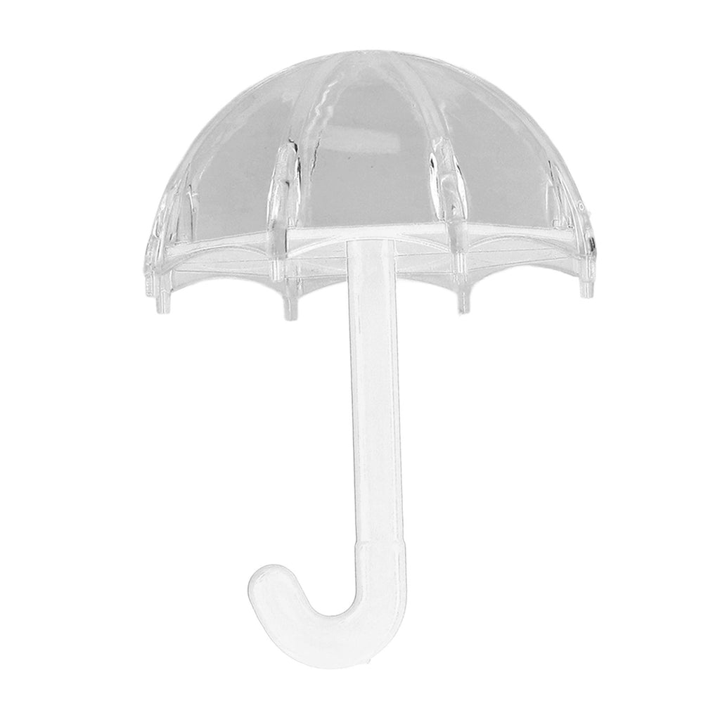 12pcs Umbrella Shaped Candy Box Portable Cute Exquisite Plastic Packaging Gift Box for Birthday PartyWhite