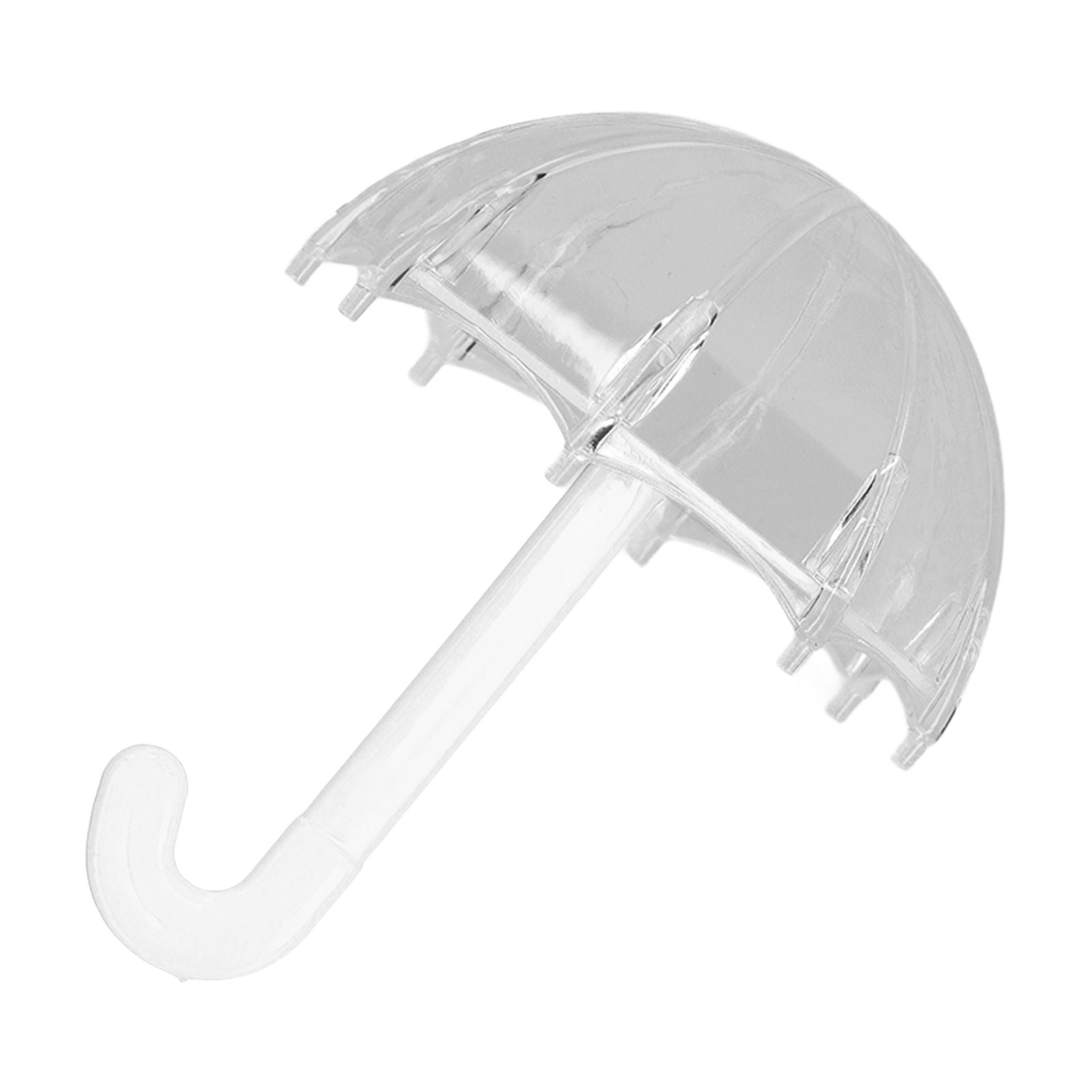 12pcs Umbrella Shaped Candy Box Portable Cute Exquisite Plastic Packaging Gift Box for Birthday PartyWhite