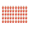 50Set Innovative Candy Box Paper Candy Bags with Ribbons for Christmas Parties Birthdays WeddingsRetro Carmine with Gold Ribbon