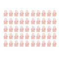 50Set Innovative Candy Box Paper Candy Bags with Ribbons for Christmas Parties Birthdays WeddingsPink with Light Pink Ribbon
