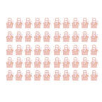 50Set Innovative Candy Box Paper Candy Bags with Ribbons for Christmas Parties Birthdays WeddingsPink with Light Pink Ribbon