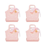 50Set Innovative Candy Box Paper Candy Bags with Ribbons for Christmas Parties Birthdays WeddingsPink with Light Pink Ribbon
