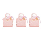 50Set Innovative Candy Box Paper Candy Bags with Ribbons for Christmas Parties Birthdays WeddingsPink with Light Pink Ribbon