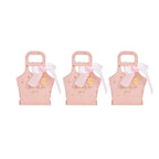 50Set Innovative Candy Box Paper Candy Bags with Ribbons for Christmas Parties Birthdays WeddingsPink with Light Pink Ribbon