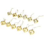 12pcs Christmas Ornament Heart Shape PVC Christmas Tree Hanging Decorations for Valentine's Day PartyGold