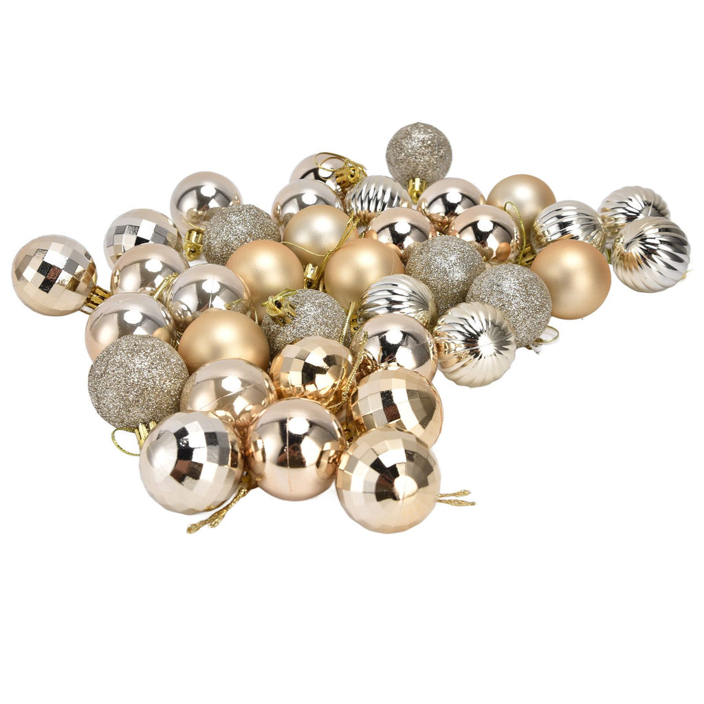 36Pcs Christmas Tree Ball Ornaments Shatterproof Hanging Decorations Xmas Pendant for Festival Holiday PartyGold
