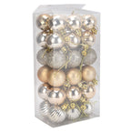 36Pcs Christmas Tree Ball Ornaments Shatterproof Hanging Decorations Xmas Pendant for Festival Holiday PartyGold