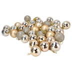 36Pcs Christmas Tree Ball Ornaments Shatterproof Hanging Decorations Xmas Pendant for Festival Holiday PartyGold