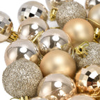 36Pcs Christmas Tree Ball Ornaments Shatterproof Hanging Decorations Xmas Pendant for Festival Holiday PartyGold