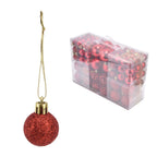 100pcs Christmas Ball Ornaments Shatterproof Hanging Balls for Christmas Tree Party DecorationRed