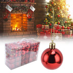 100pcs Christmas Ball Ornaments Shatterproof Hanging Balls for Christmas Tree Party DecorationRed