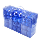 100pcs Christmas Ball Ornaments Shatterproof Hanging Balls for Christmas Tree Party DecorationBlue