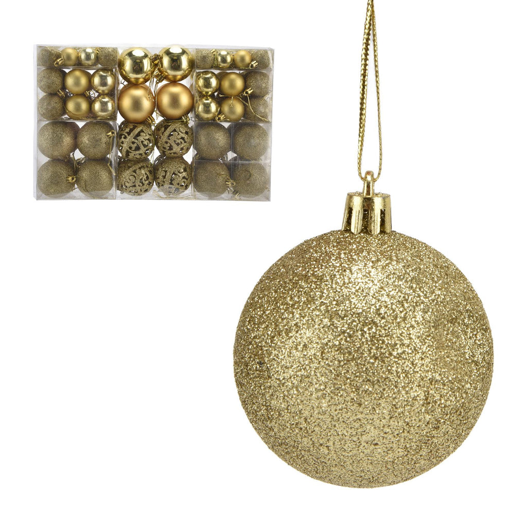 100pcs Christmas Ball Ornaments Shatterproof Hanging Balls for Christmas Tree Party DecorationGold