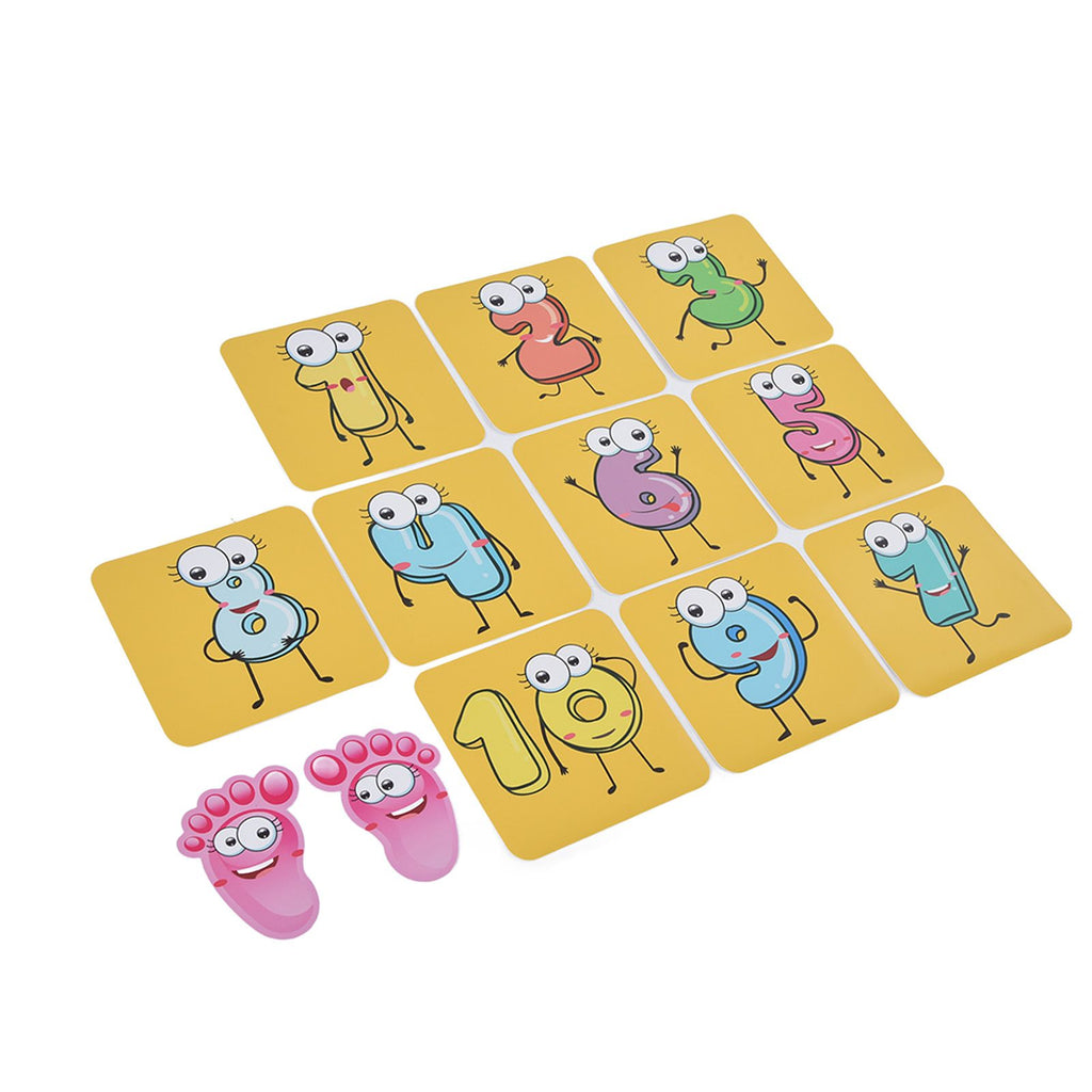 12PCS/Set Game Floor Sticker DIY Kids Game Ground Sticker Cartoon Number Sticker for Nursery