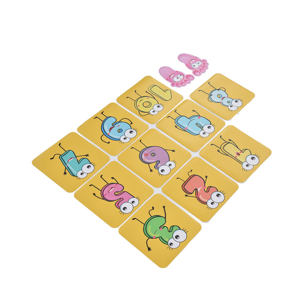 12PCS/Set Game Floor Sticker DIY Kids Game Ground Sticker Cartoon Number Sticker for Nursery