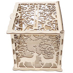 Greeting Card Box DIY Wooden Couple Deer Wedding Card Case Sign in Box Decoration Box