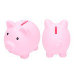 Piggy Bank Rugged Durable Vinyl Cartoon Animal Pig Coin Cash Piggy Bank Boy Girl GiftPink