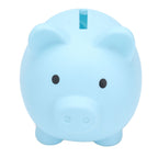 Piggy Bank Rugged Durable Vinyl Cartoon Animal Pig Coin Cash Piggy Bank Boy Girl GiftBlue