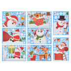 8PCS Christmas Snowman Sticker DIY Window Glass Sticker PVC Decorative Sticker for Living Room