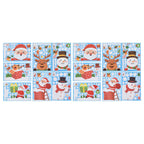 14pcs Christmas Stickers Cute Snowflake Reindeer Elf Pattern Christmas Window Clings for Window Glass Party Decorations