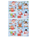 14pcs Christmas Stickers Cute Snowflake Reindeer Elf Pattern Christmas Window Clings for Window Glass Party Decorations